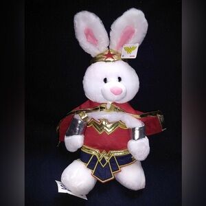 GUND DC Wonder Woman Plush Stuffed Rabbit in Wonder Woman Outfit 18 in